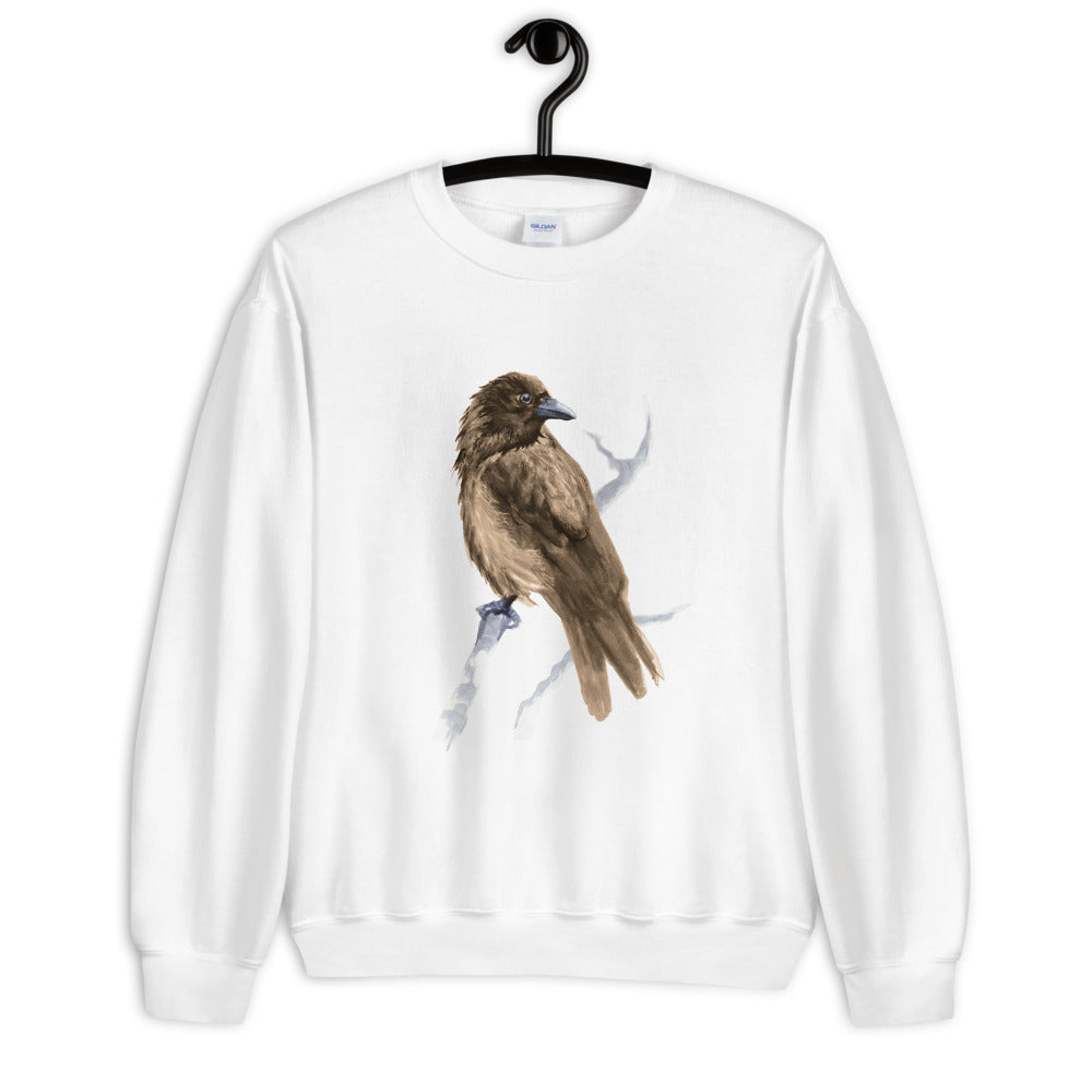Corvid Brown Bird Perched - Unisex Sweatshirt