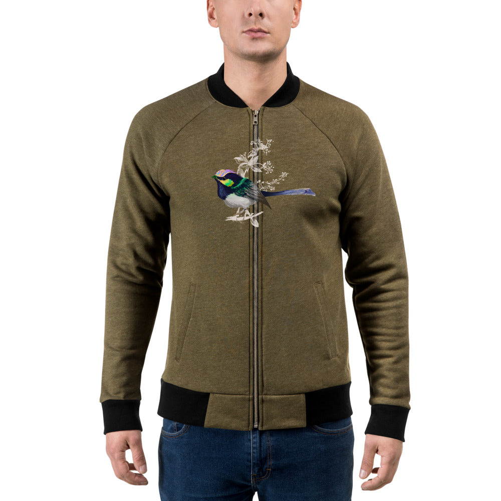 Forest Wren Green Bird - Bomber Jacket