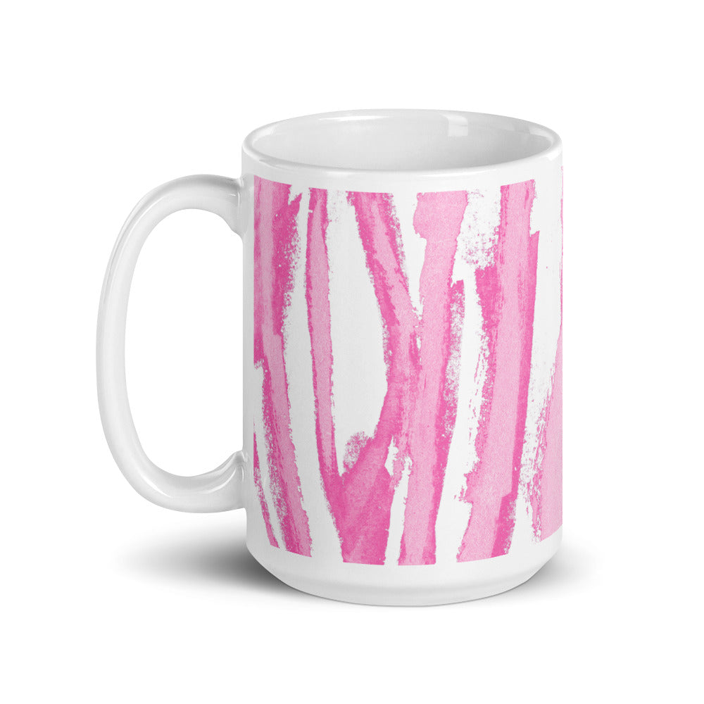 Zebra Pink Stripes - Mug