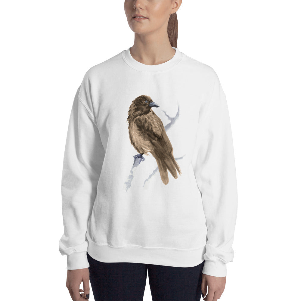 Corvid Brown Bird Perched - Unisex Sweatshirt