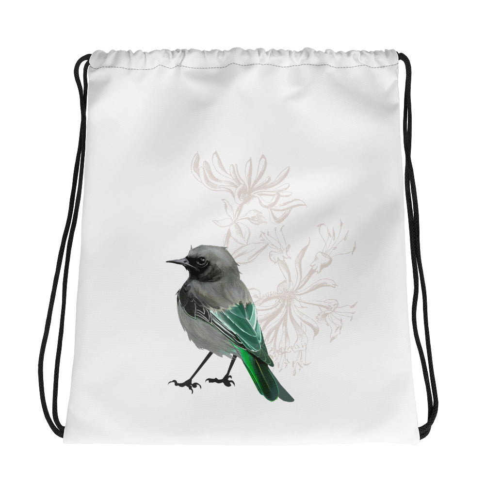 Junco Green Bird - Drawstring Bag