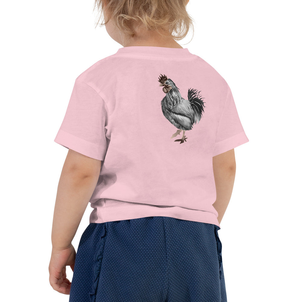 Rooster Strut (Silver) - Toddler Short Sleeve Tee