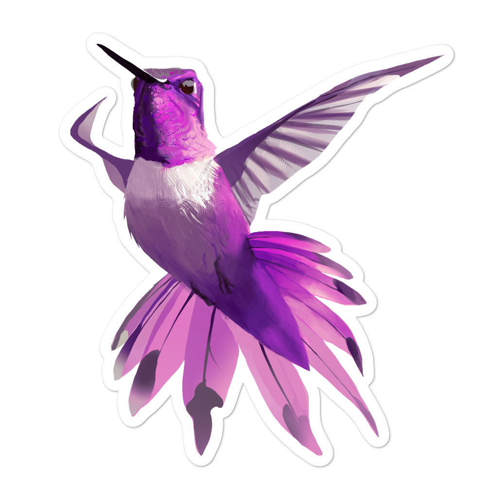 Hummingbird Magenta - Bubble-Free Stickers